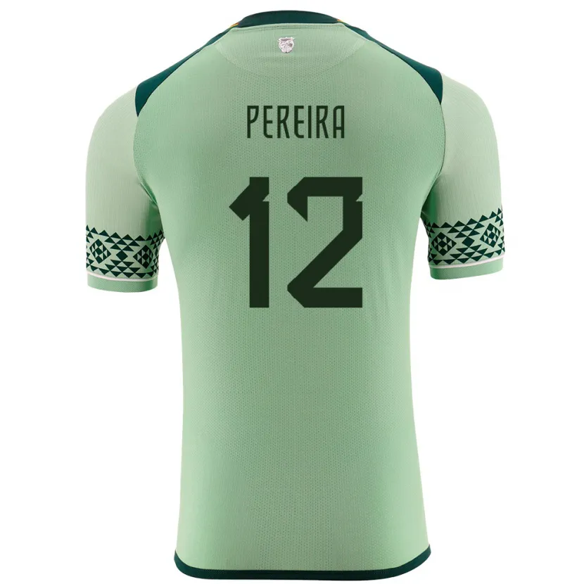 Danxen Kinder Bolivien Fabián Pereira #12 Hellgrün Heimtrikot Trikot 24-26 T-Shirt