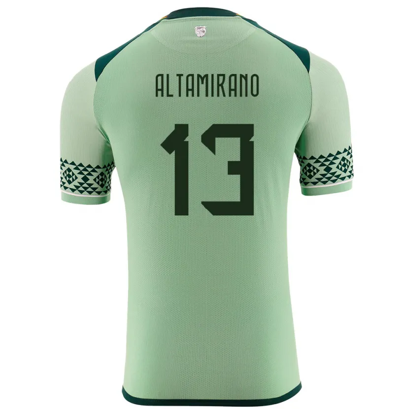 Danxen Kinder Bolivien Sebastian Altamirano #13 Hellgrün Heimtrikot Trikot 24-26 T-Shirt