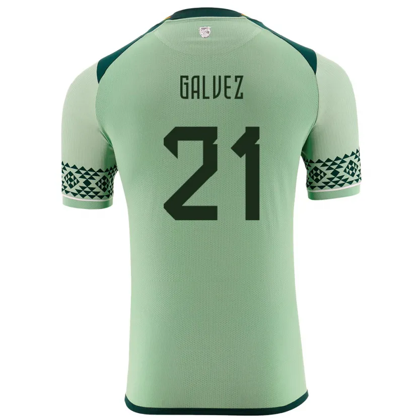 Danxen Kinder Bolivien Vladimir Galvez #21 Hellgrün Heimtrikot Trikot 24-26 T-Shirt
