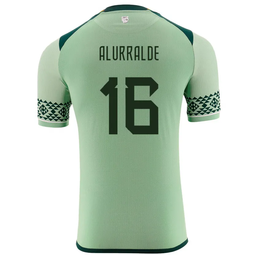 Danxen Kinder Bolivien Samantha Alurralde #16 Hellgrün Heimtrikot Trikot 24-26 T-Shirt