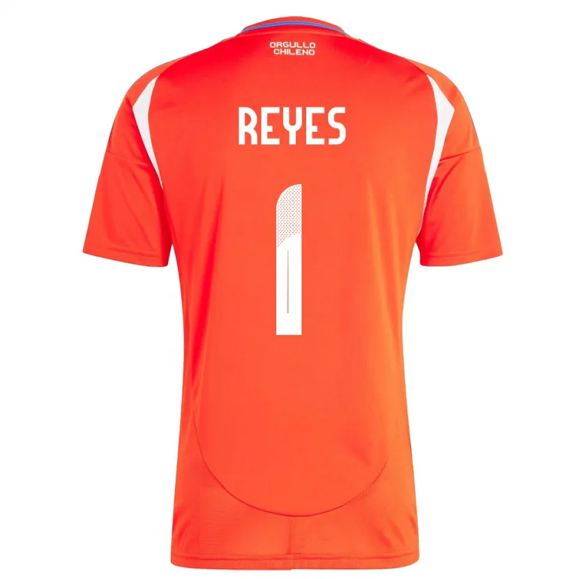Danxen Kinder Chile Vicente Reyes #1 Rot Heimtrikot Trikot 24-26 T-Shirt
