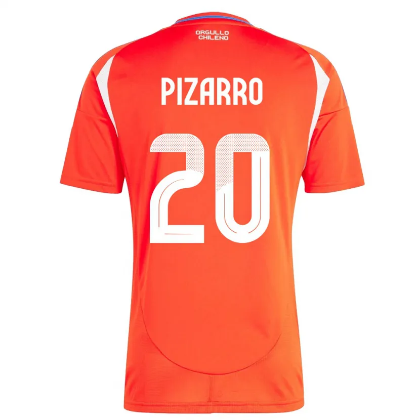 Danxen Kinder Chile Damián Pizarro #20 Rot Heimtrikot Trikot 24-26 T-Shirt