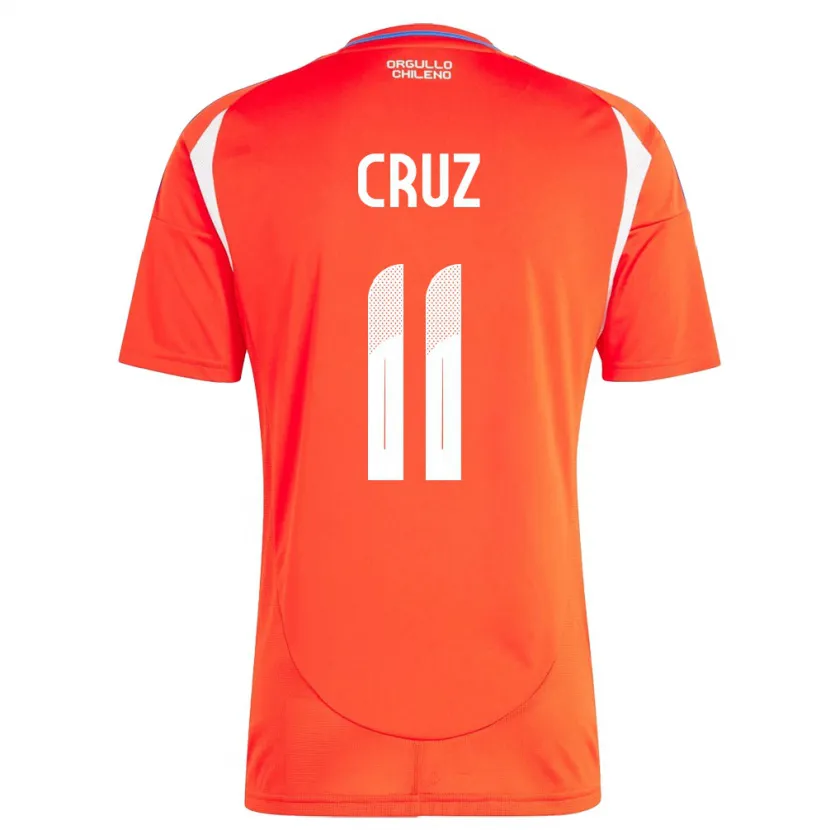 Danxen Kinder Chile Joan Cruz #11 Rot Heimtrikot Trikot 24-26 T-Shirt