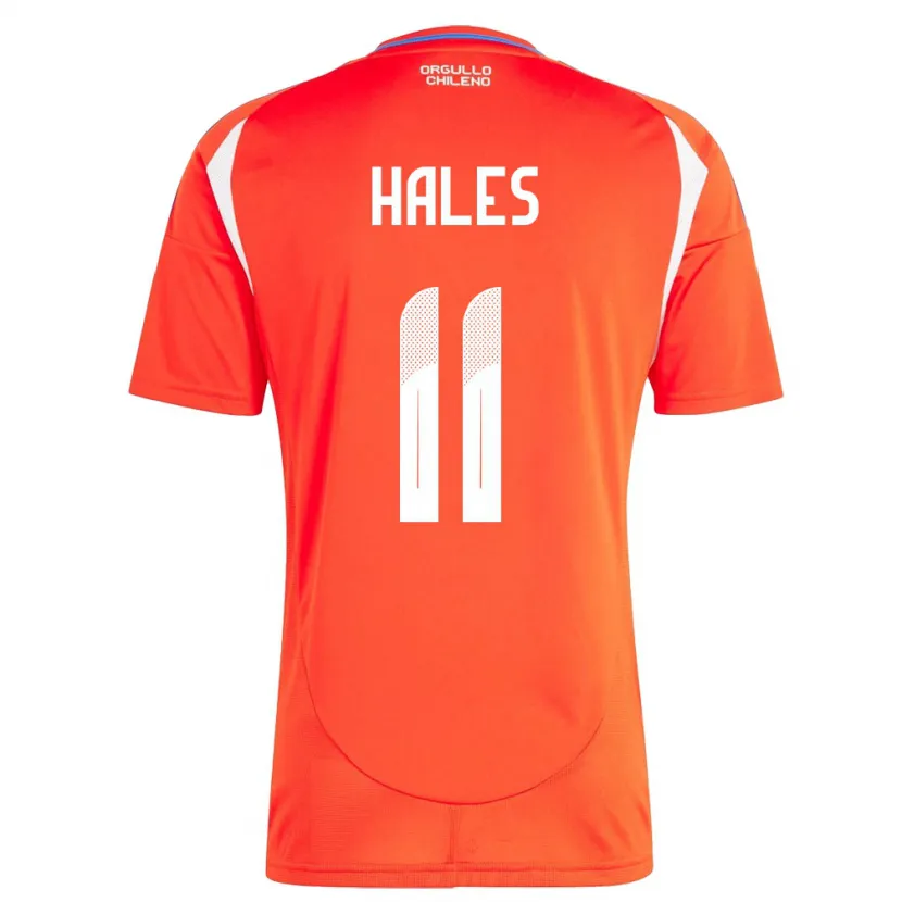 Danxen Kinder Chile Alejandro Hales #11 Rot Heimtrikot Trikot 24-26 T-Shirt