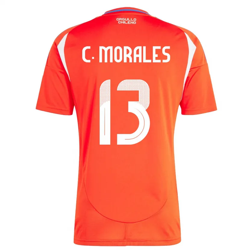 Danxen Kinder Chile Cristián Morales #13 Rot Heimtrikot Trikot 24-26 T-Shirt