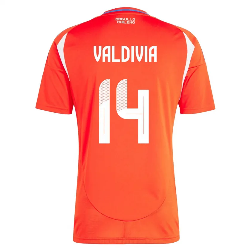 Danxen Kinder Chile Felipe Valdivia #14 Rot Heimtrikot Trikot 24-26 T-Shirt