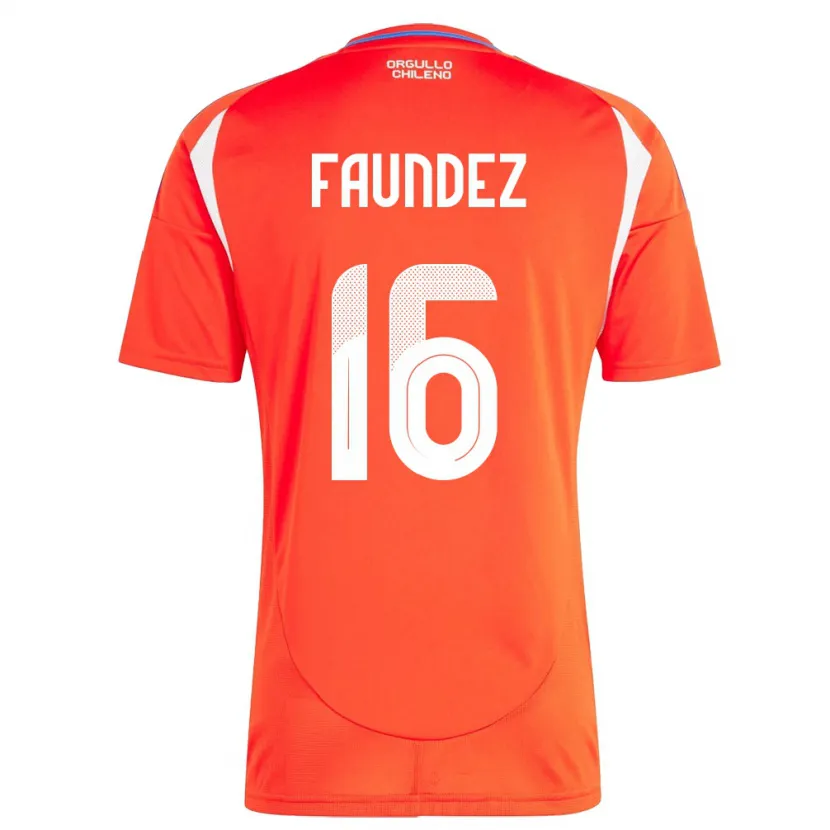 Danxen Kinder Chile Felipe Faúndez #16 Rot Heimtrikot Trikot 24-26 T-Shirt