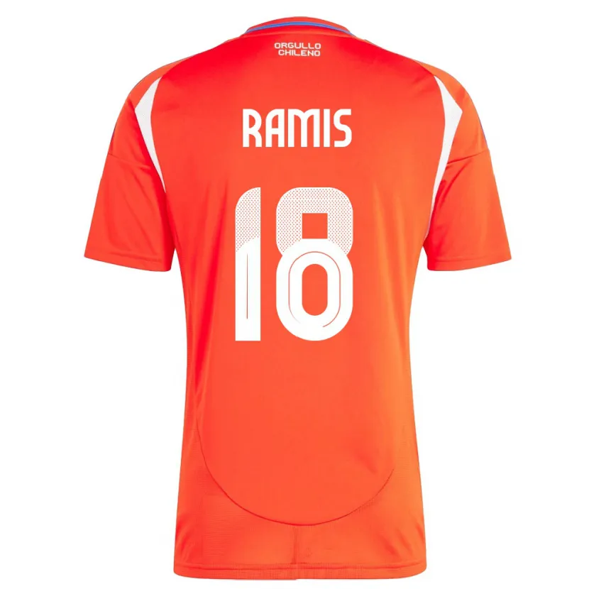 Danxen Kinder Chile Oliver Ramis #18 Rot Heimtrikot Trikot 24-26 T-Shirt