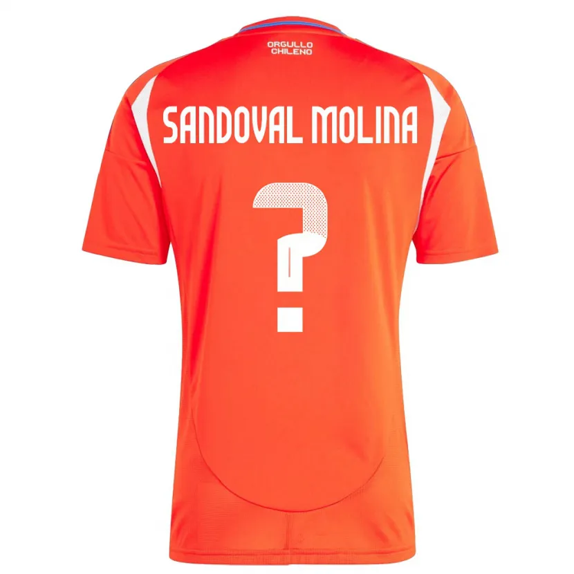 Danxen Kinder Chile Mario Sandoval Molina #0 Rot Heimtrikot Trikot 24-26 T-Shirt