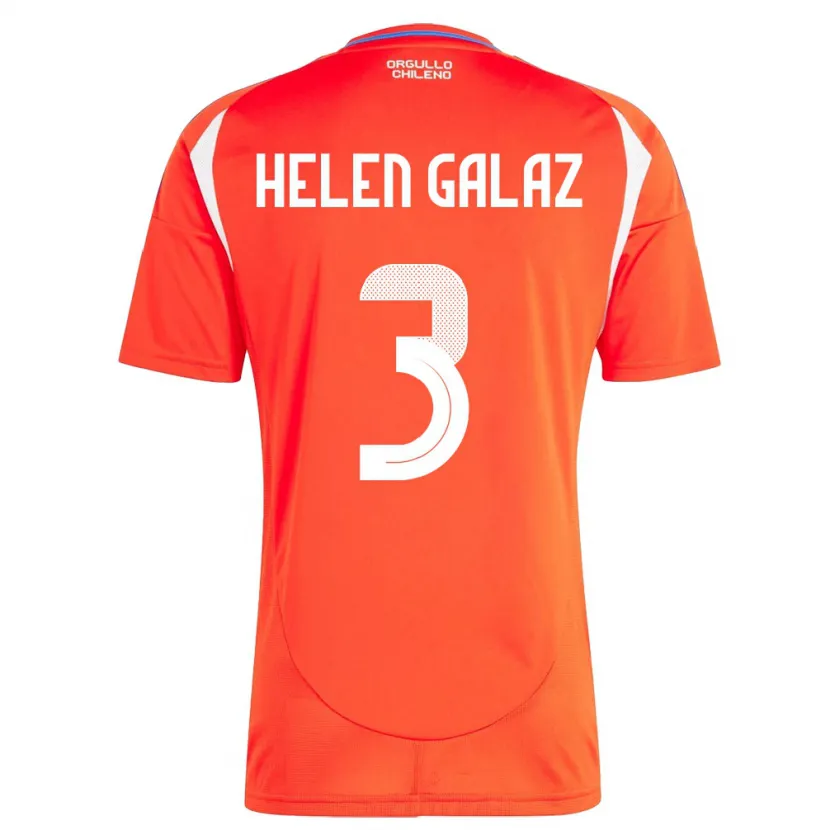 Danxen Kinder Chile Su Helen Galaz #3 Rot Heimtrikot Trikot 24-26 T-Shirt