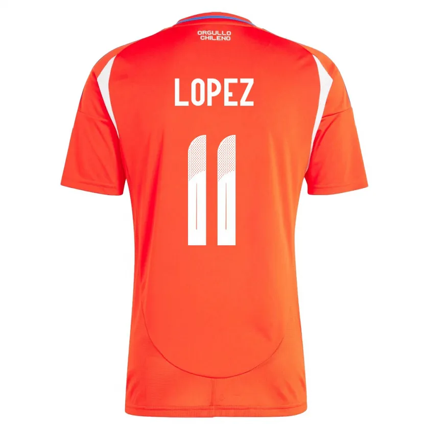 Danxen Kinder Chile Yessenia López #11 Rot Heimtrikot Trikot 24-26 T-Shirt