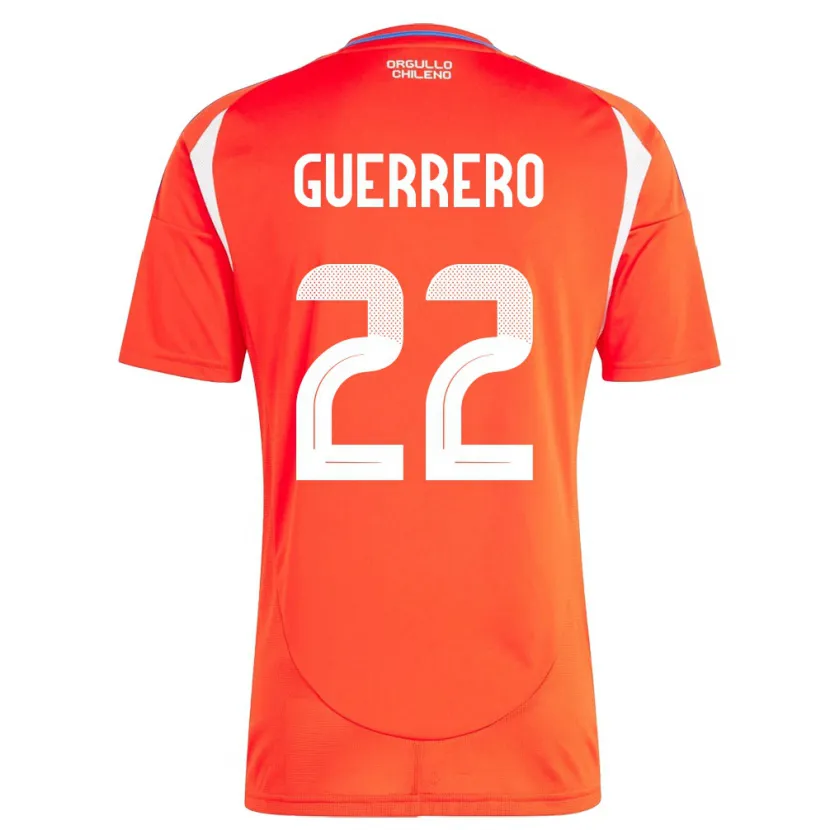 Danxen Kinder Chile Kathalina Guerrero #22 Rot Heimtrikot Trikot 24-26 T-Shirt