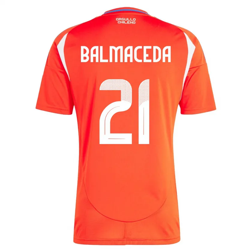 Danxen Kinder Chile Rosario Balmaceda #21 Rot Heimtrikot Trikot 24-26 T-Shirt