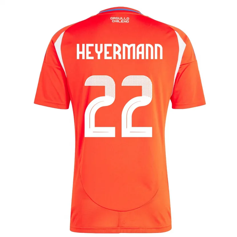Danxen Kinder Chile Agustina Heyermann #22 Rot Heimtrikot Trikot 24-26 T-Shirt