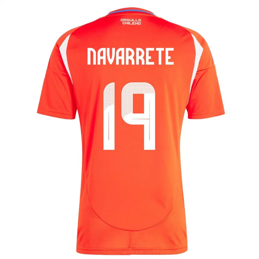 Danxen Kinder Chile Valentina Navarrete #19 Rot Heimtrikot Trikot 24-26 T-Shirt