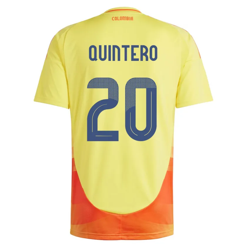 Danxen Kinder Kolumbien Juan Fernando Quintero #20 Gelb Heimtrikot Trikot 24-26 T-Shirt
