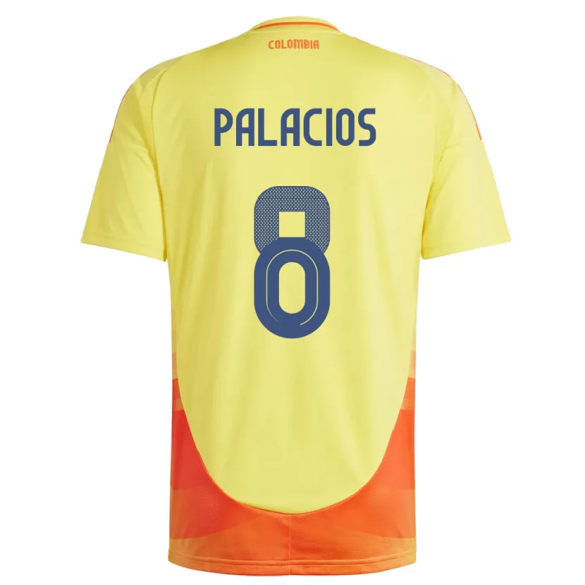 Danxen Kinder Kolumbien Brahian Palacios #8 Gelb Heimtrikot Trikot 24-26 T-Shirt