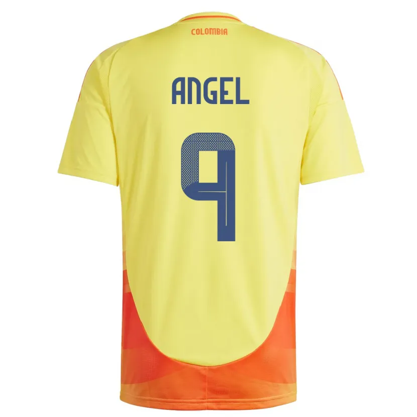 Danxen Kinder Kolumbien Tomás Ángel #9 Gelb Heimtrikot Trikot 24-26 T-Shirt