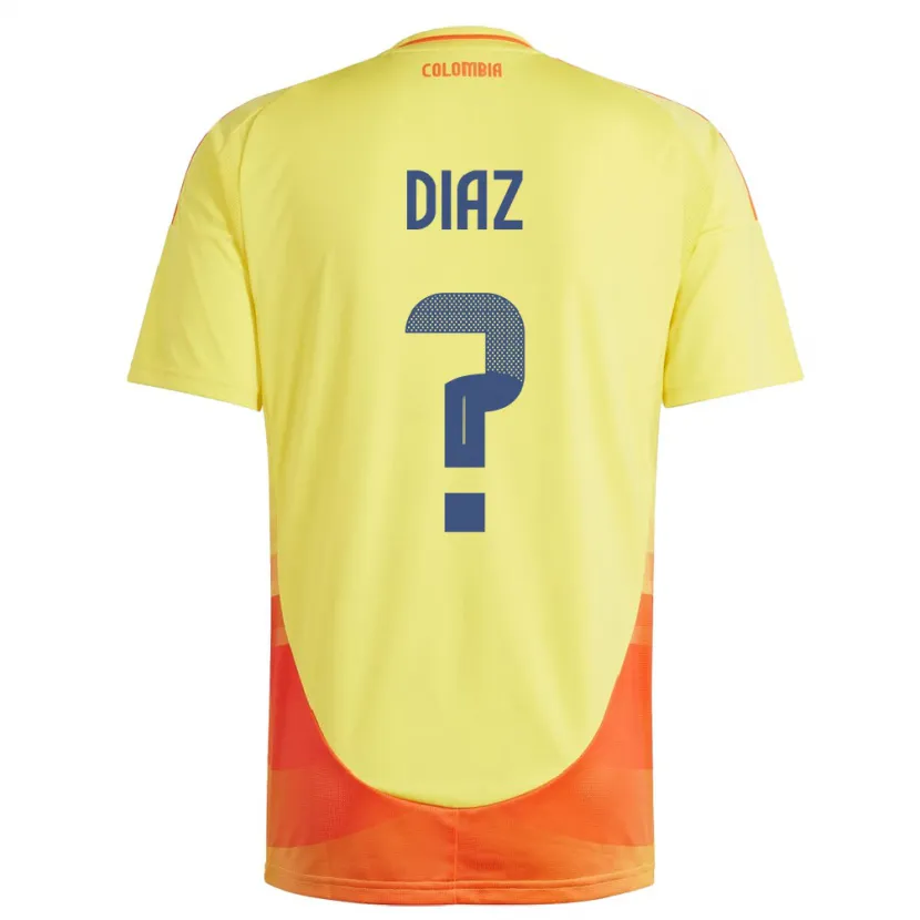 Danxen Kinder Kolumbien Jesús Díaz #0 Gelb Heimtrikot Trikot 24-26 T-Shirt