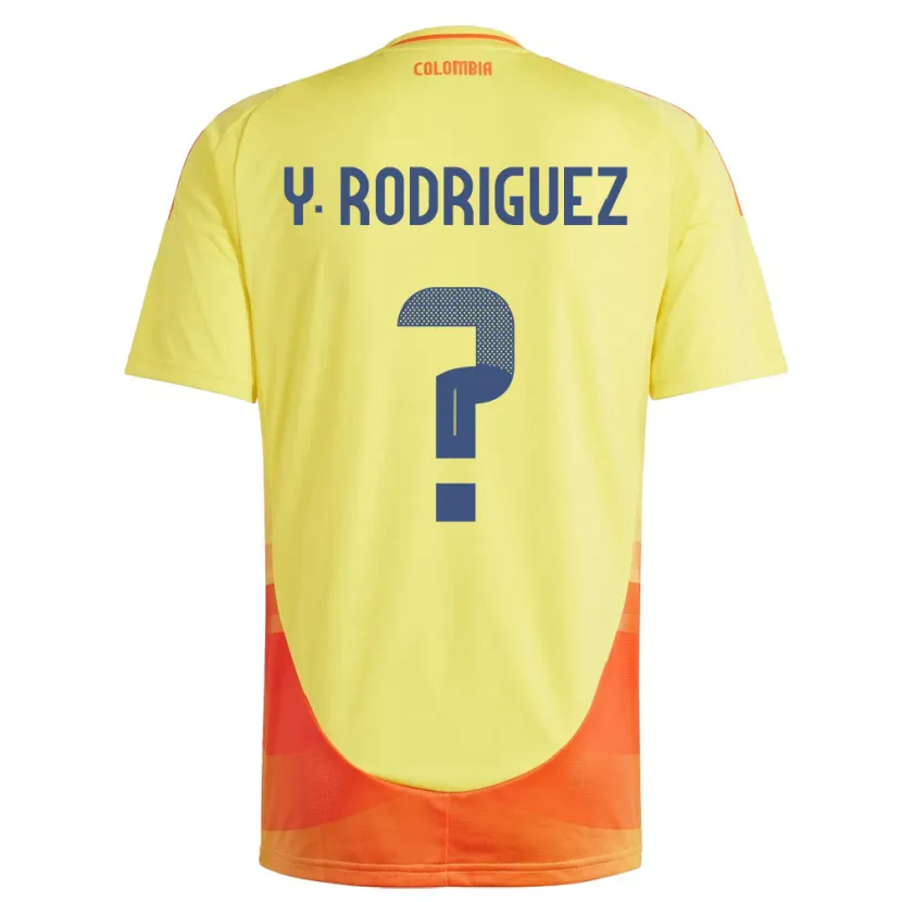 Danxen Kinder Kolumbien Yefrei Rodríguez #0 Gelb Heimtrikot Trikot 24-26 T-Shirt