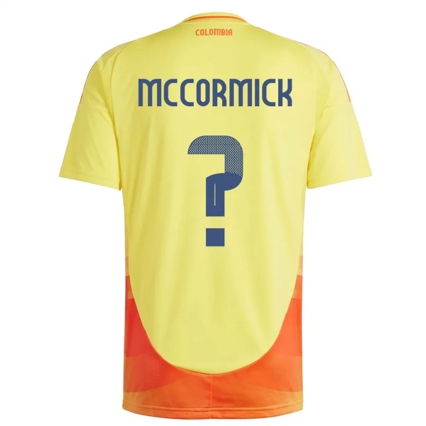 Danxen Kinder Kolumbien Hollman Mccormick #0 Gelb Heimtrikot Trikot 24-26 T-Shirt