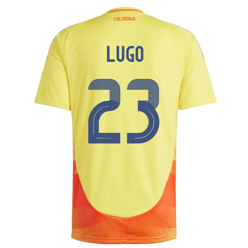 Danxen Kinder Kolumbien Michelle Lugo #23 Gelb Heimtrikot Trikot 24-26 T-Shirt