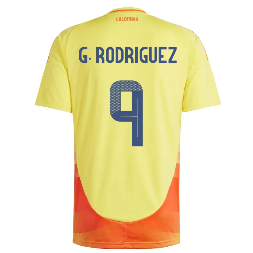 Danxen Kinder Kolumbien Gabriela Rodríguez #9 Gelb Heimtrikot Trikot 24-26 T-Shirt