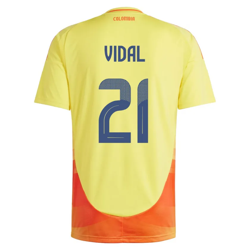 Danxen Kinder Kolumbien Ingrid Vidal #21 Gelb Heimtrikot Trikot 24-26 T-Shirt