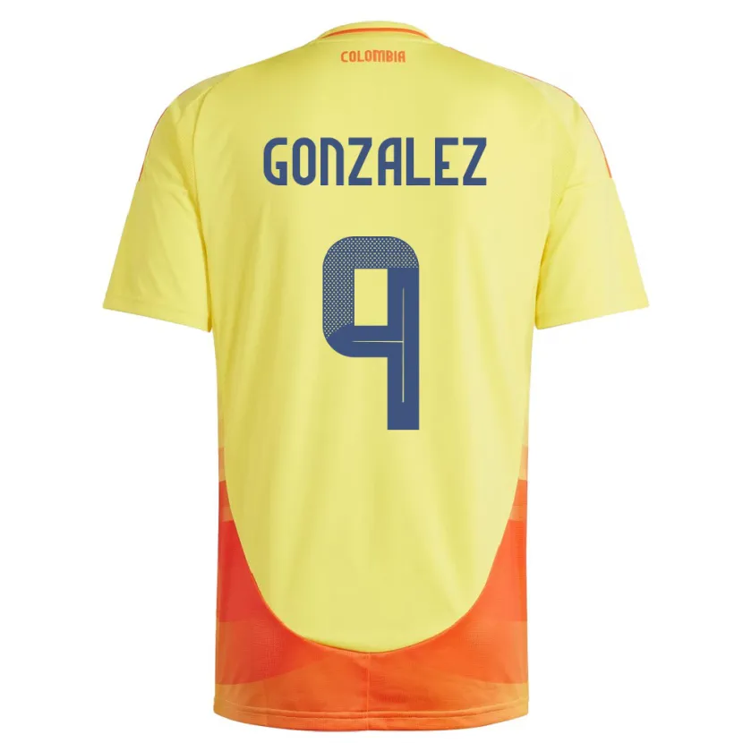 Danxen Kinder Kolumbien Manuela González #9 Gelb Heimtrikot Trikot 24-26 T-Shirt