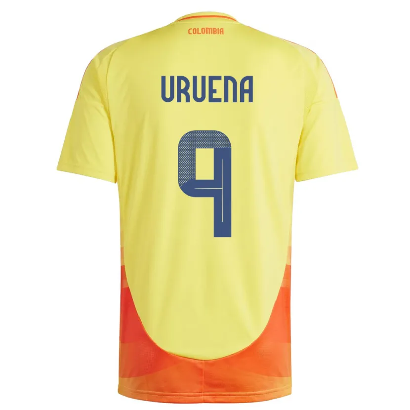 Danxen Kinder Kolumbien Gabriela Urueña #9 Gelb Heimtrikot Trikot 24-26 T-Shirt
