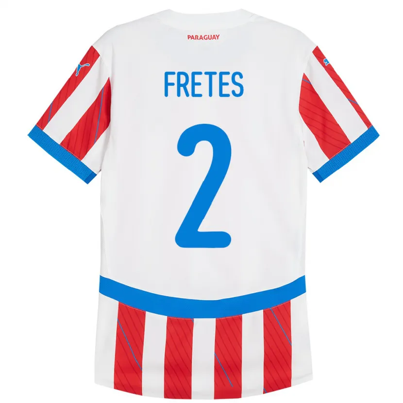 Danxen Kinder Paraguay Limpia Fretes #2 Weiß Rot Heimtrikot Trikot 24-26 T-Shirt