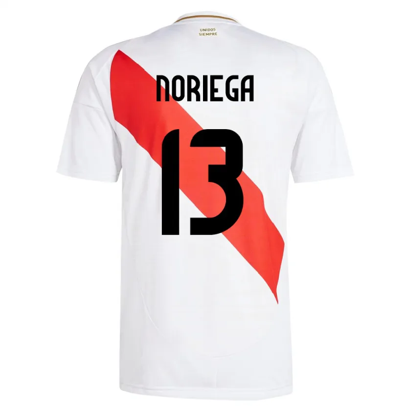 Danxen Kinder Peru Erick Noriega #13 Weiß Heimtrikot Trikot 24-26 T-Shirt