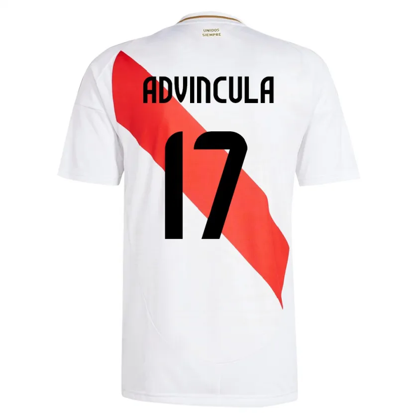 Danxen Kinder Peru Luis Advíncula #17 Weiß Heimtrikot Trikot 24-26 T-Shirt