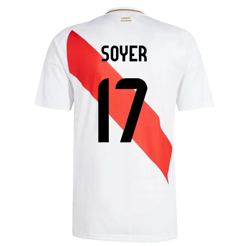 Danxen Kinder Peru Bassco Soyer #17 Weiß Heimtrikot Trikot 24-26 T-Shirt