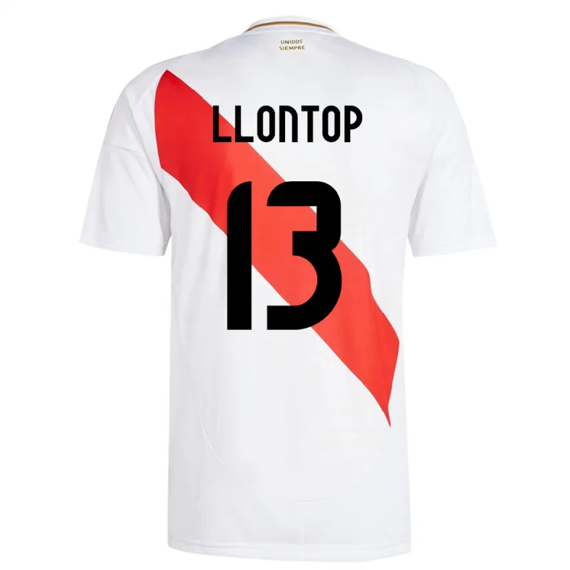 Danxen Kinder Peru Mathías Llontop #13 Weiß Heimtrikot Trikot 24-26 T-Shirt