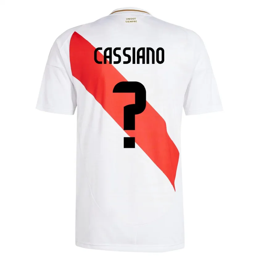 Danxen Kinder Peru Franshesko Cassiano #0 Weiß Heimtrikot Trikot 24-26 T-Shirt