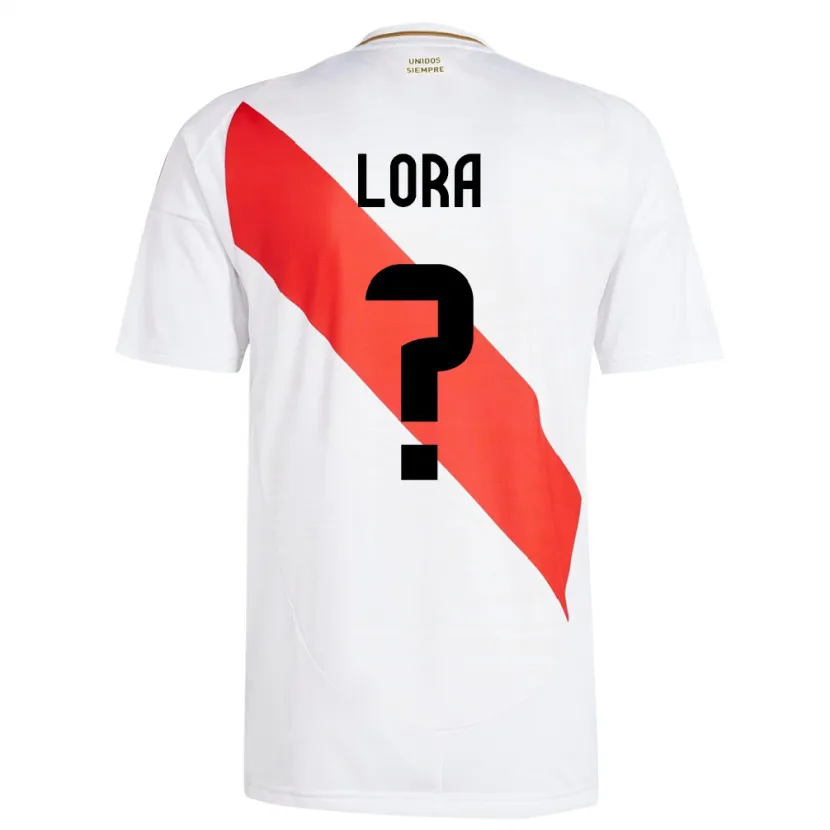 Danxen Kinder Peru Fabrizio Lora #0 Weiß Heimtrikot Trikot 24-26 T-Shirt