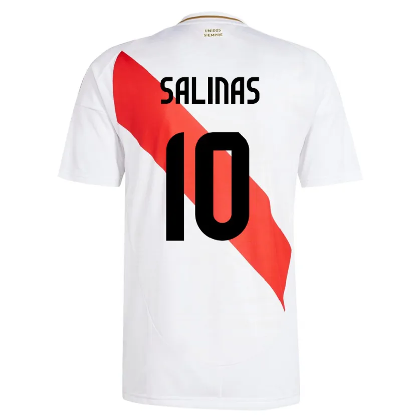 Danxen Kinder Peru Thiago Salinas #10 Weiß Heimtrikot Trikot 24-26 T-Shirt
