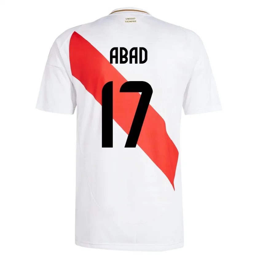 Danxen Kinder Peru Kelvin Abad #17 Weiß Heimtrikot Trikot 24-26 T-Shirt
