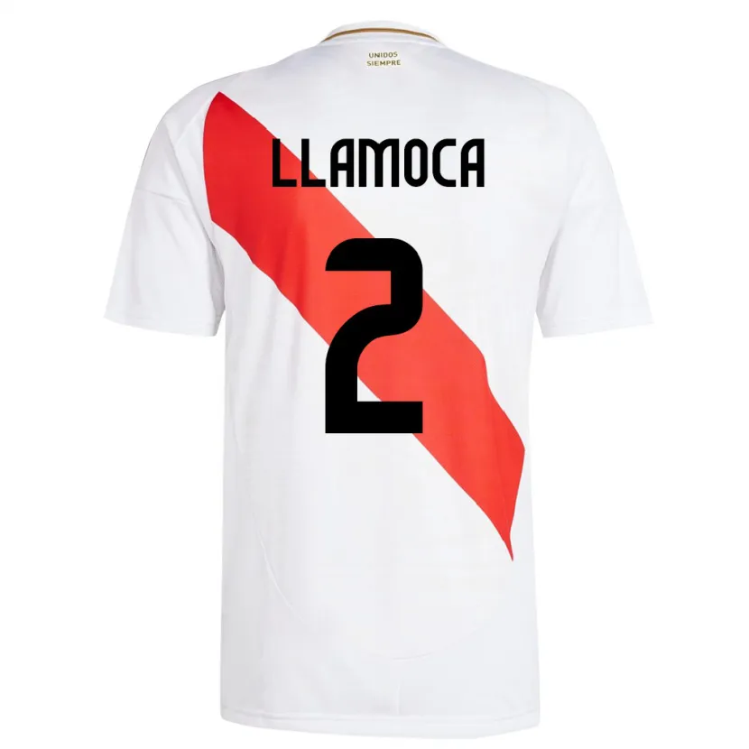 Danxen Kinder Peru Braelynn Llamoca #2 Weiß Heimtrikot Trikot 24-26 T-Shirt