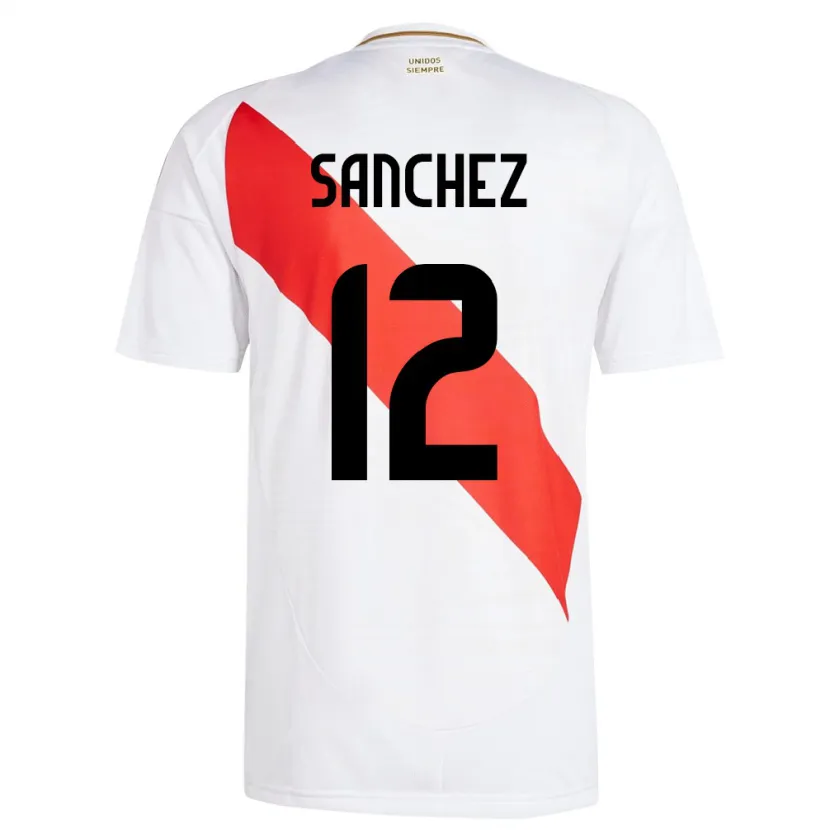 Danxen Kinder Peru Maryory Sánchez #12 Weiß Heimtrikot Trikot 24-26 T-Shirt
