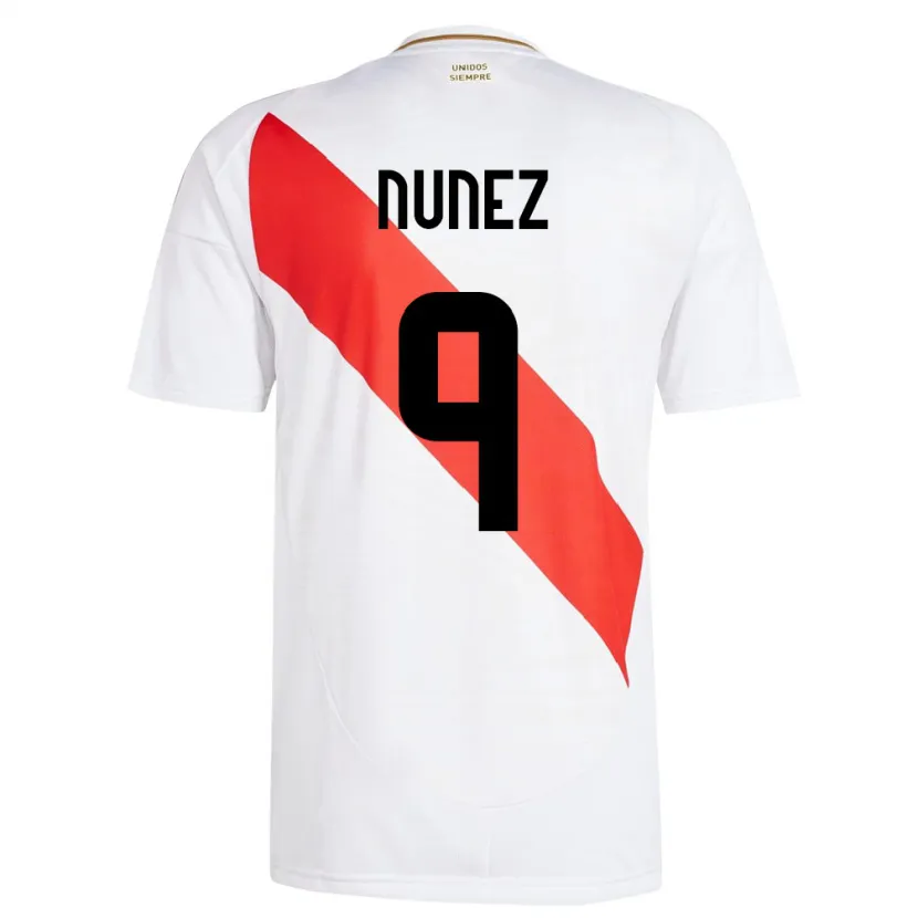 Danxen Kinder Peru Pierina Núñez #9 Weiß Heimtrikot Trikot 24-26 T-Shirt