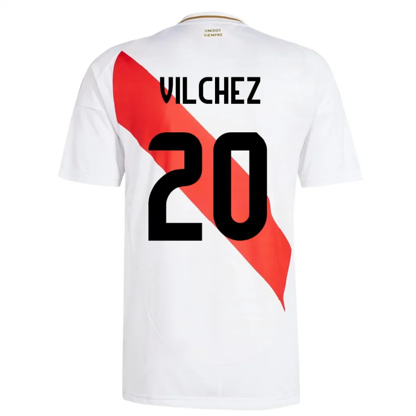 Danxen Kinder Peru Alondra Vílchez #20 Weiß Heimtrikot Trikot 24-26 T-Shirt