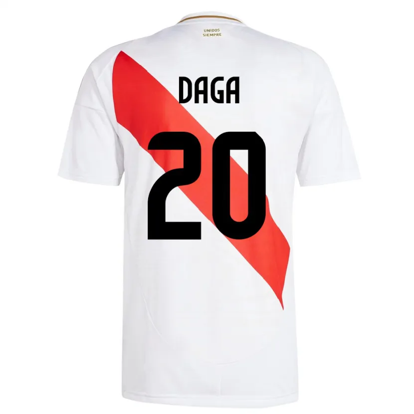 Danxen Kinder Peru Azucena Daga #20 Weiß Heimtrikot Trikot 24-26 T-Shirt