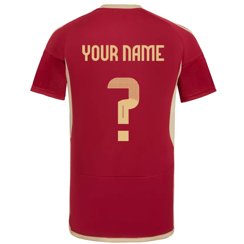 Danxen Kinder Venezuela Ihren Namen #0 Burgund Heimtrikot Trikot 24-26 T-Shirt