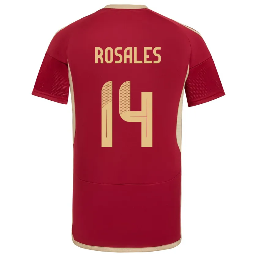 Danxen Kinder Venezuela Roberto Rosales #14 Burgund Heimtrikot Trikot 24-26 T-Shirt