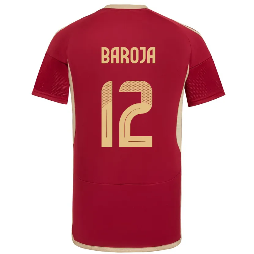 Danxen Kinder Venezuela Alain Baroja #12 Burgund Heimtrikot Trikot 24-26 T-Shirt