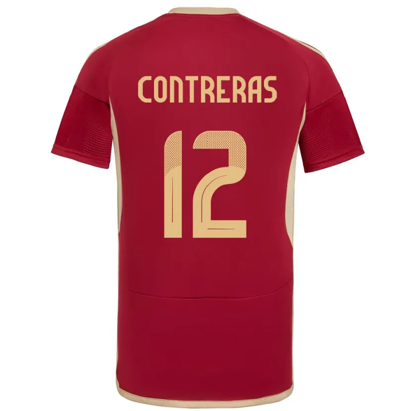 Danxen Kinder Venezuela José Contreras #12 Burgund Heimtrikot Trikot 24-26 T-Shirt