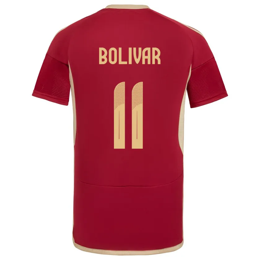 Danxen Kinder Venezuela Jovanny Bolívar #11 Burgund Heimtrikot Trikot 24-26 T-Shirt