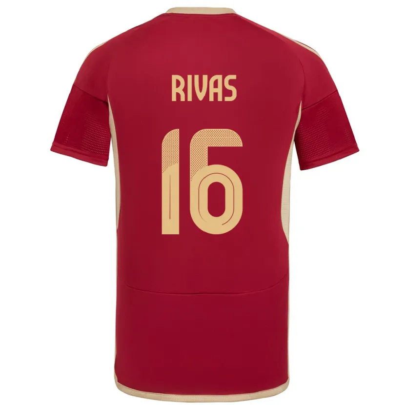 Danxen Kinder Venezuela Renne Rivas #16 Burgund Heimtrikot Trikot 24-26 T-Shirt